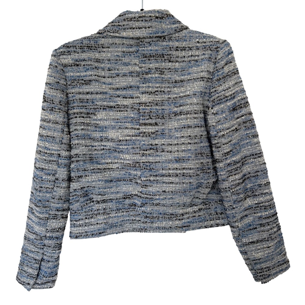 Cabi Radience Jacket Blue Greys Blues Tweed Double Breasted Size Extra Small - Picture 4 of 9